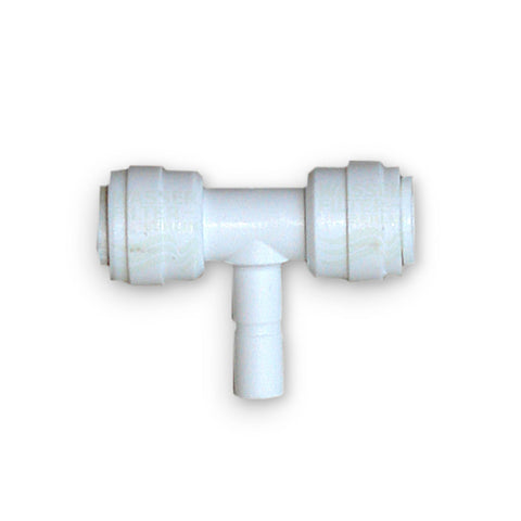 Quick release, plug-in T-piece, 6.4mm (1/4" pipe x 1/4" Quick x 1/4" Quick)