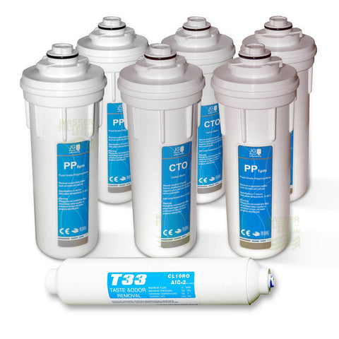 Replacement filter set for Quick Change 600 GPD filter reverse osmosis