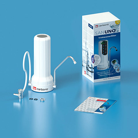 SanUno Basic water filter from Carbonit, countertop filter (without cartridge)