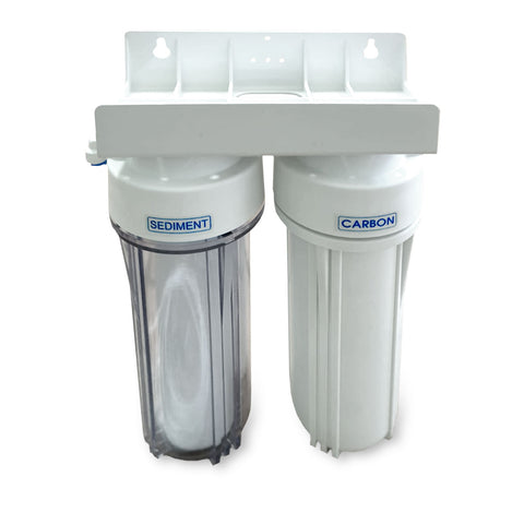 Untertisch Doppelgehäuse-Komplettset 25,4cm/10", Wasserfilter Gehäuse