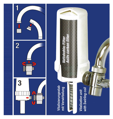 "EWO" Wasserfilter Vital zum Anschluss an den Wasserhahn