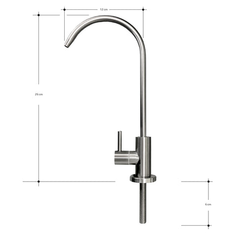 Stainless steel faucet with ceramic valve Z-model for water filter