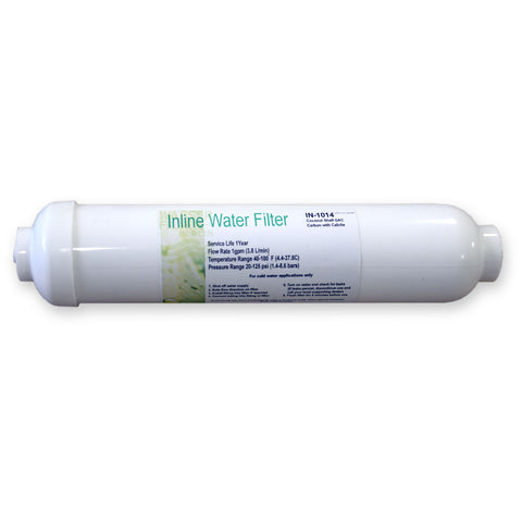 external refrigerator filter, coconut carbon with calcite, click